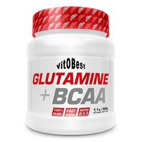 GLUTAMINA + BCAA 500 GR
